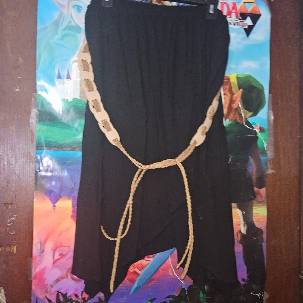 Faded Glory asymmetric skirt, elastic waist, with belt xl